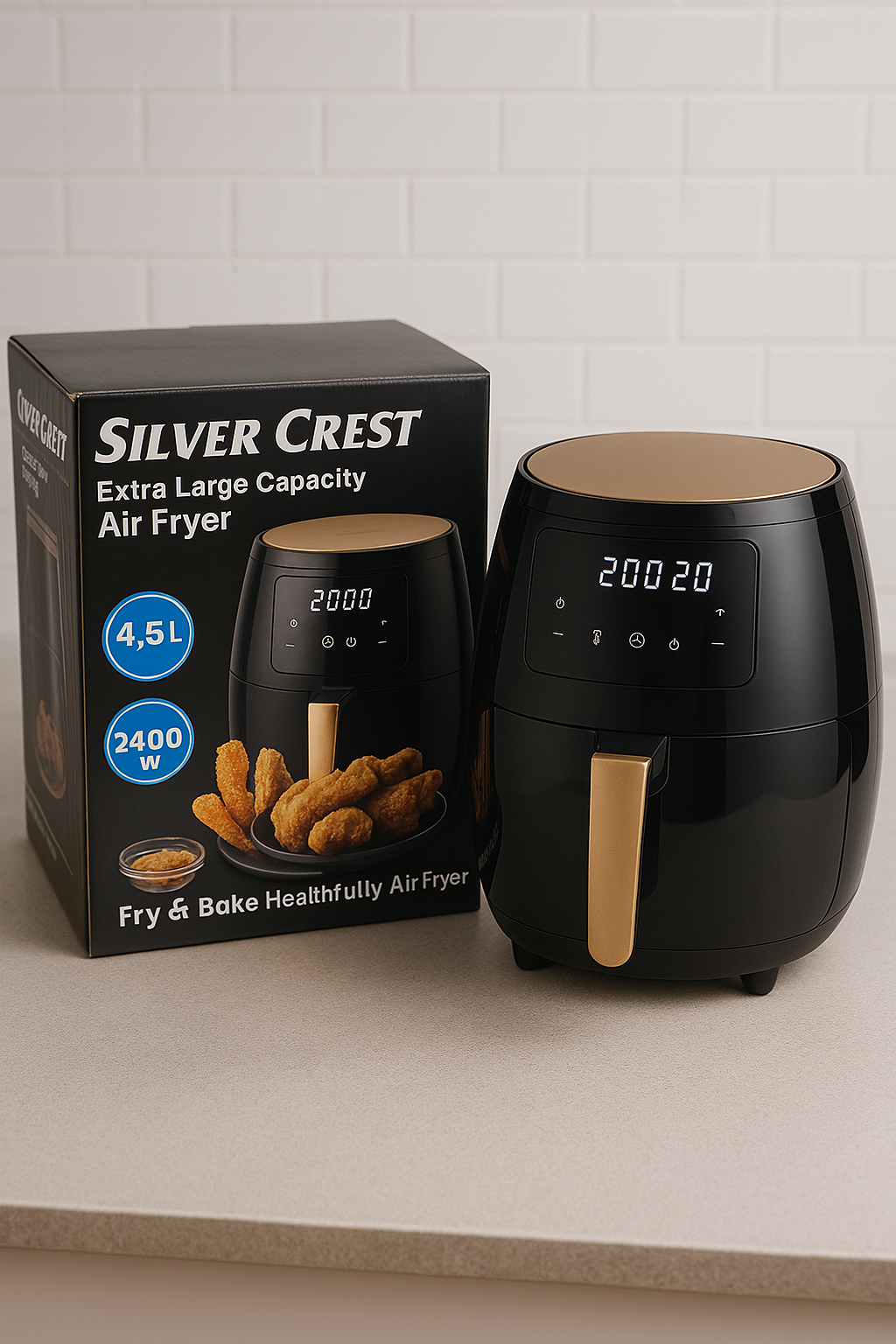 SilverCrest 4.5L Touch Control Air Fryer – Healthy, Crispy, and Effortless Cooking for Every Home!